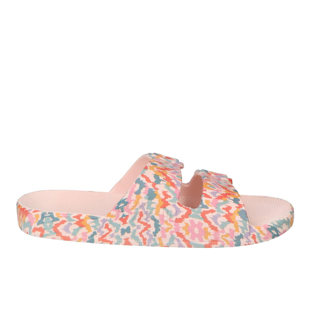 Pantoufles, multicolores