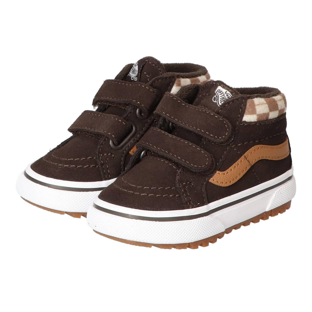 Baskets Velcro, marron foncé