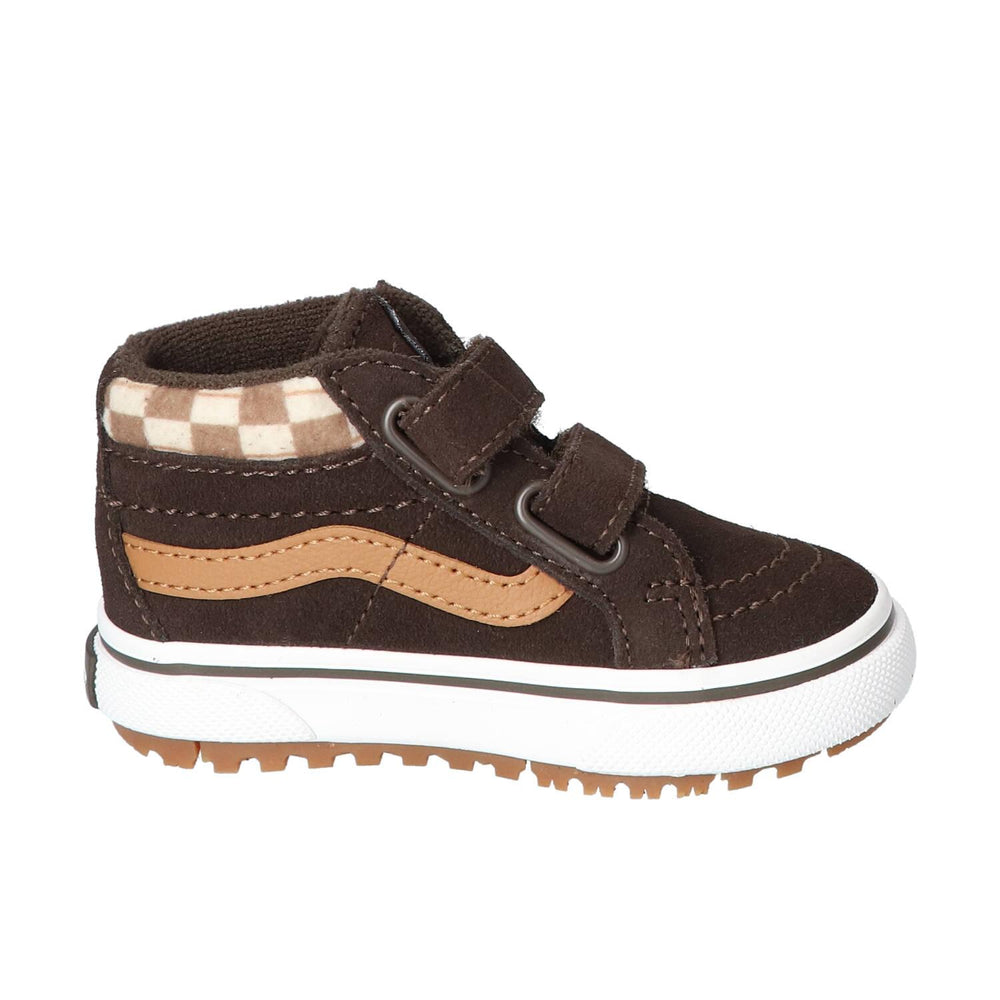 Baskets Velcro, marron foncé
