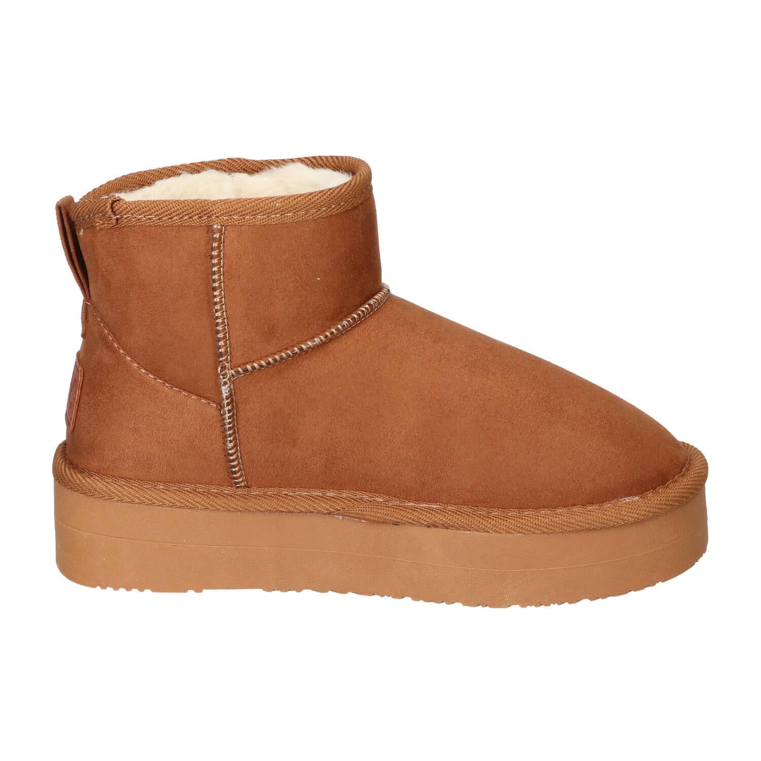 Bottines fourrées, Cognac