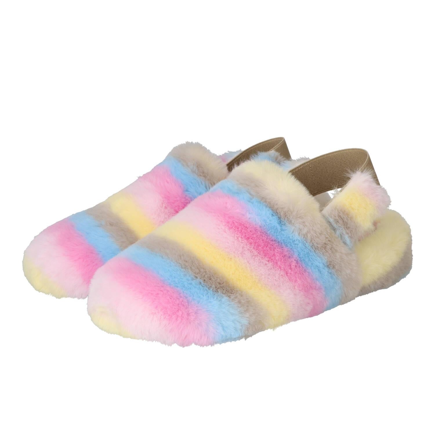 Pantoufles, multicolores