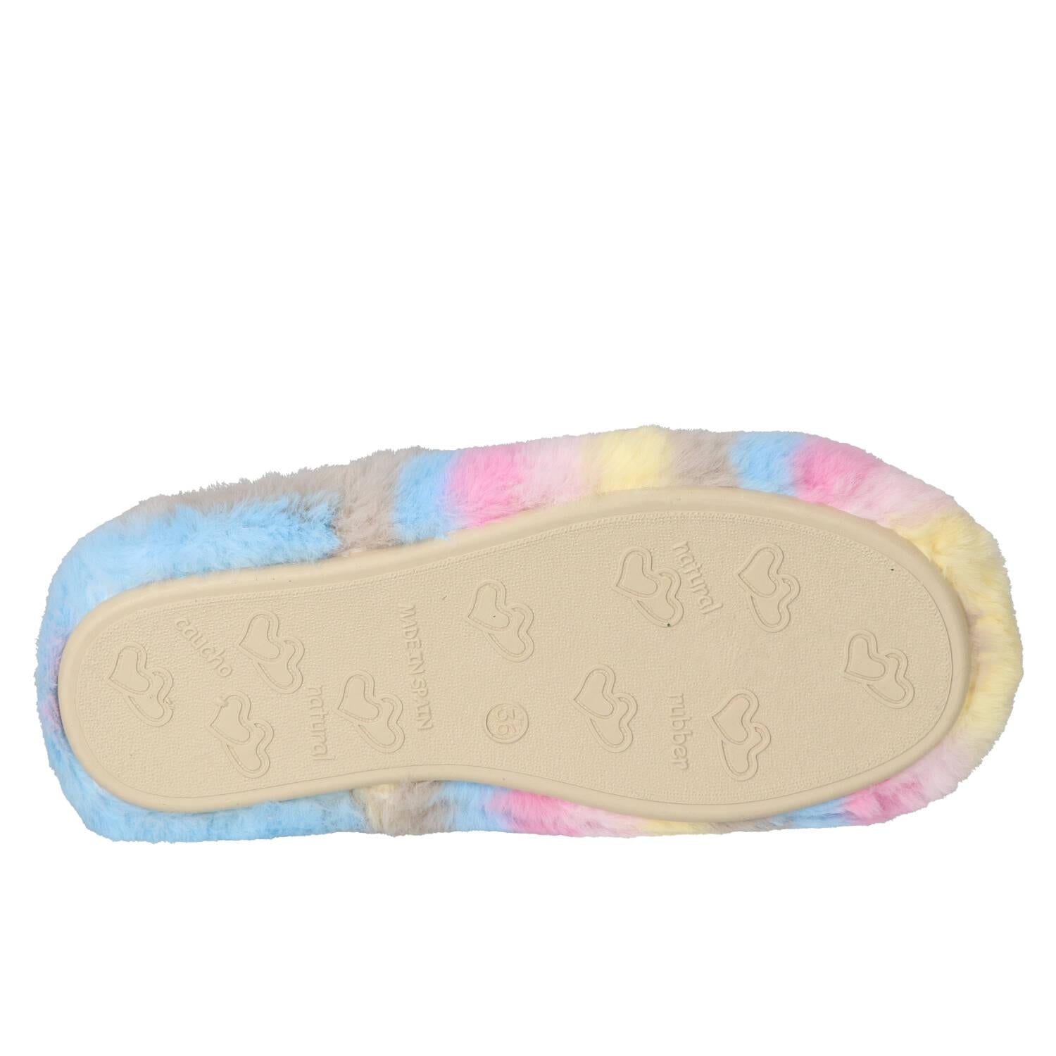 Pantoufles, multicolores