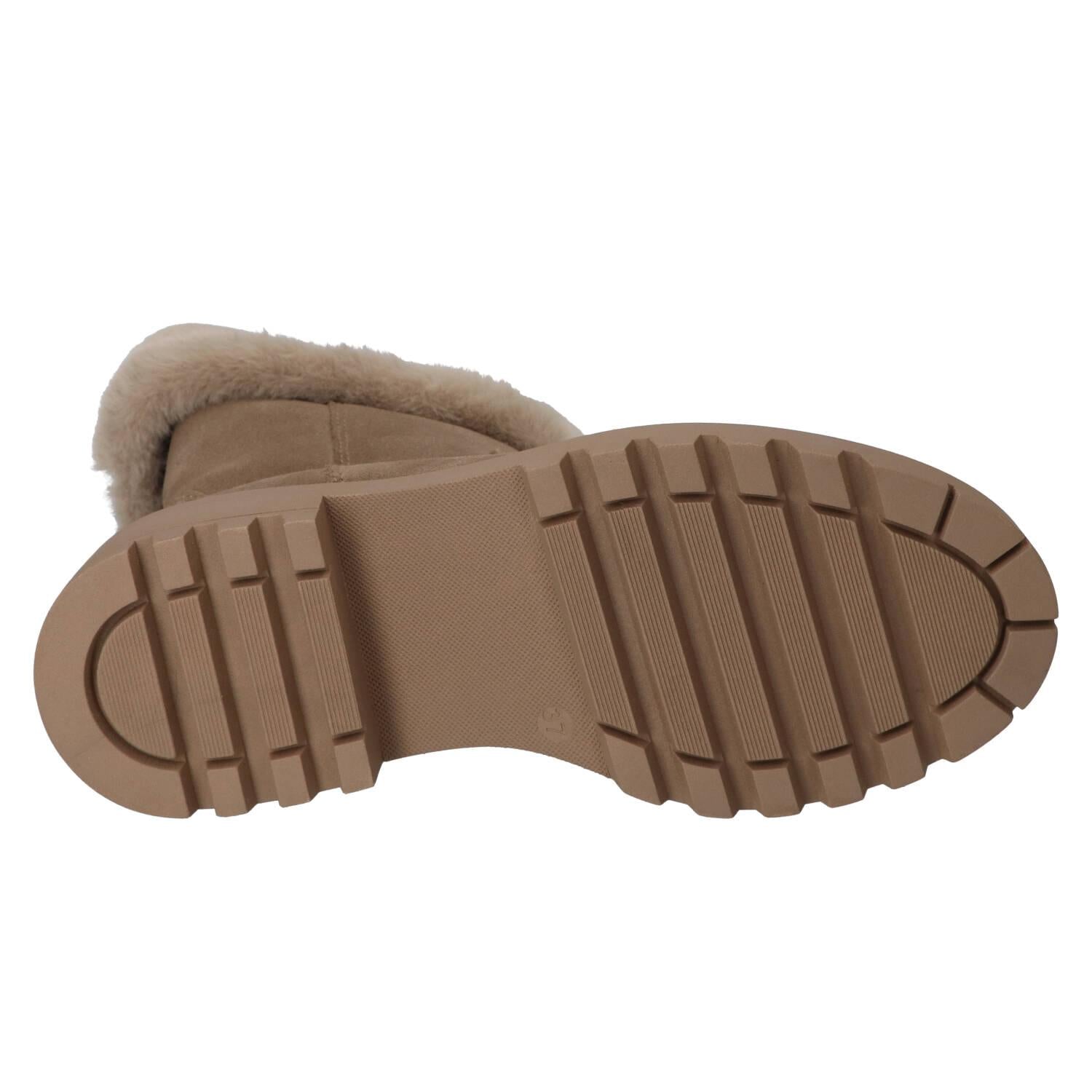 Bottes doublées, beige clair