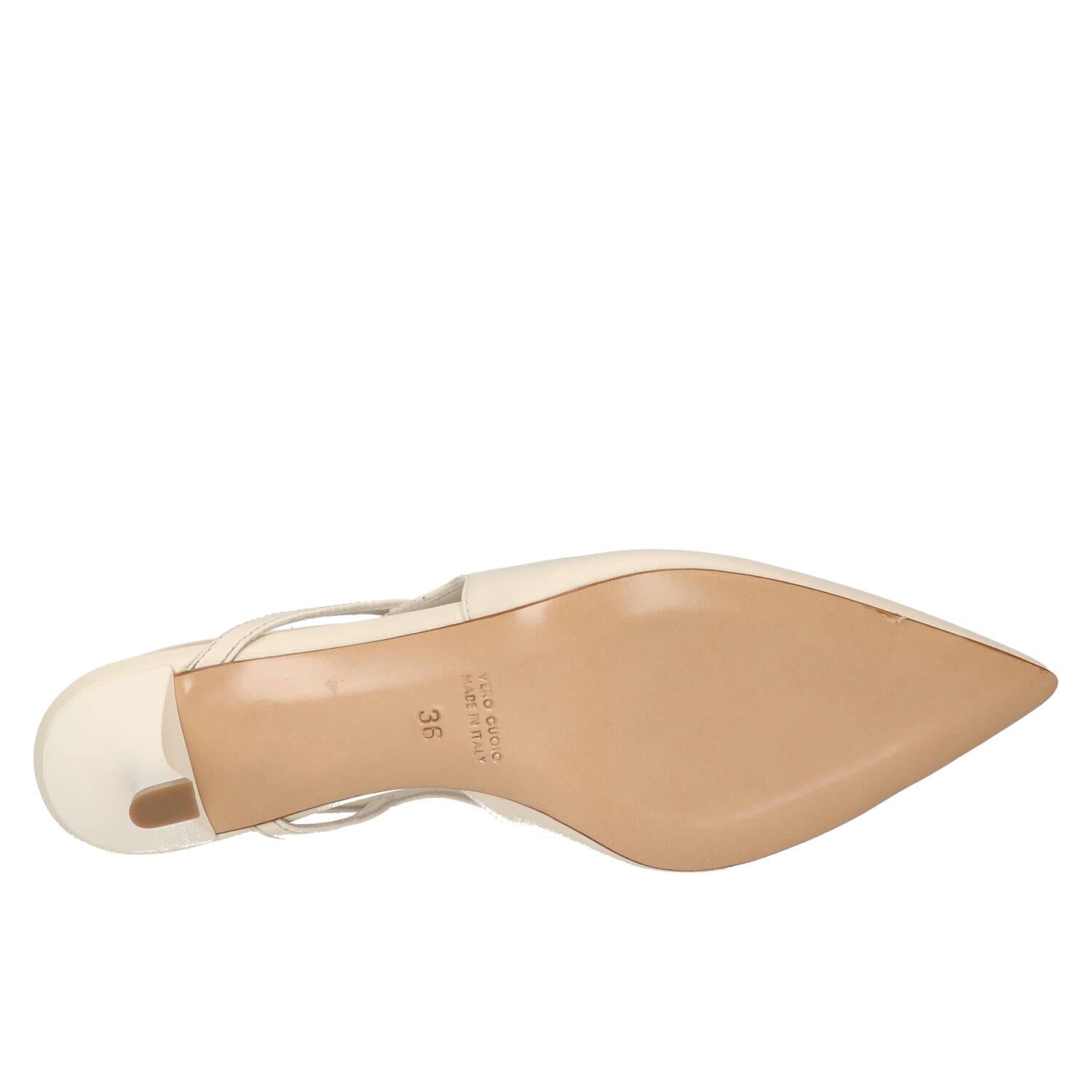 Slingback, beige clair