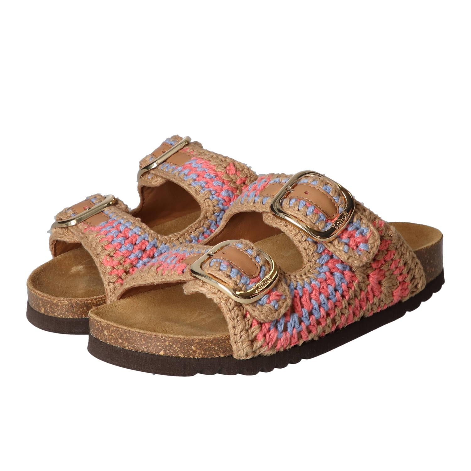 Pantoufles, multicolores