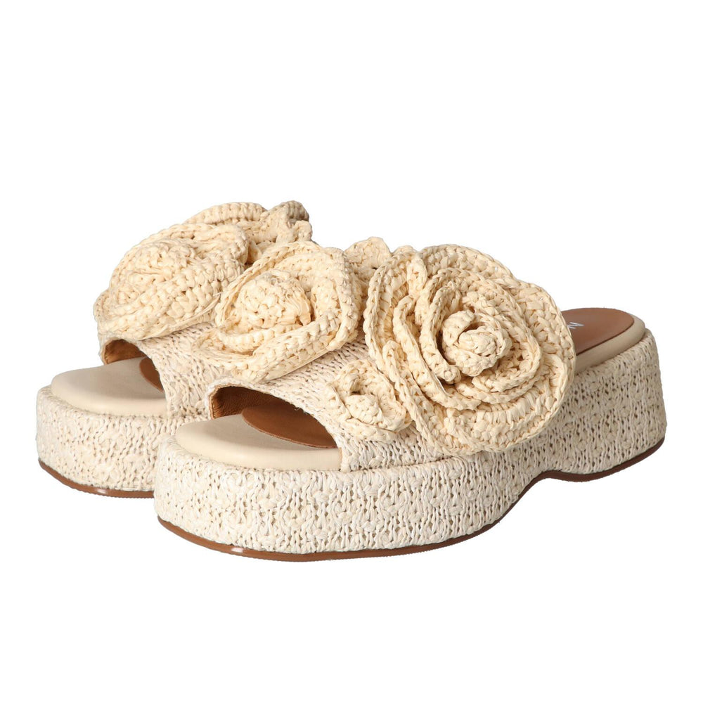 Mules, blanc cassé