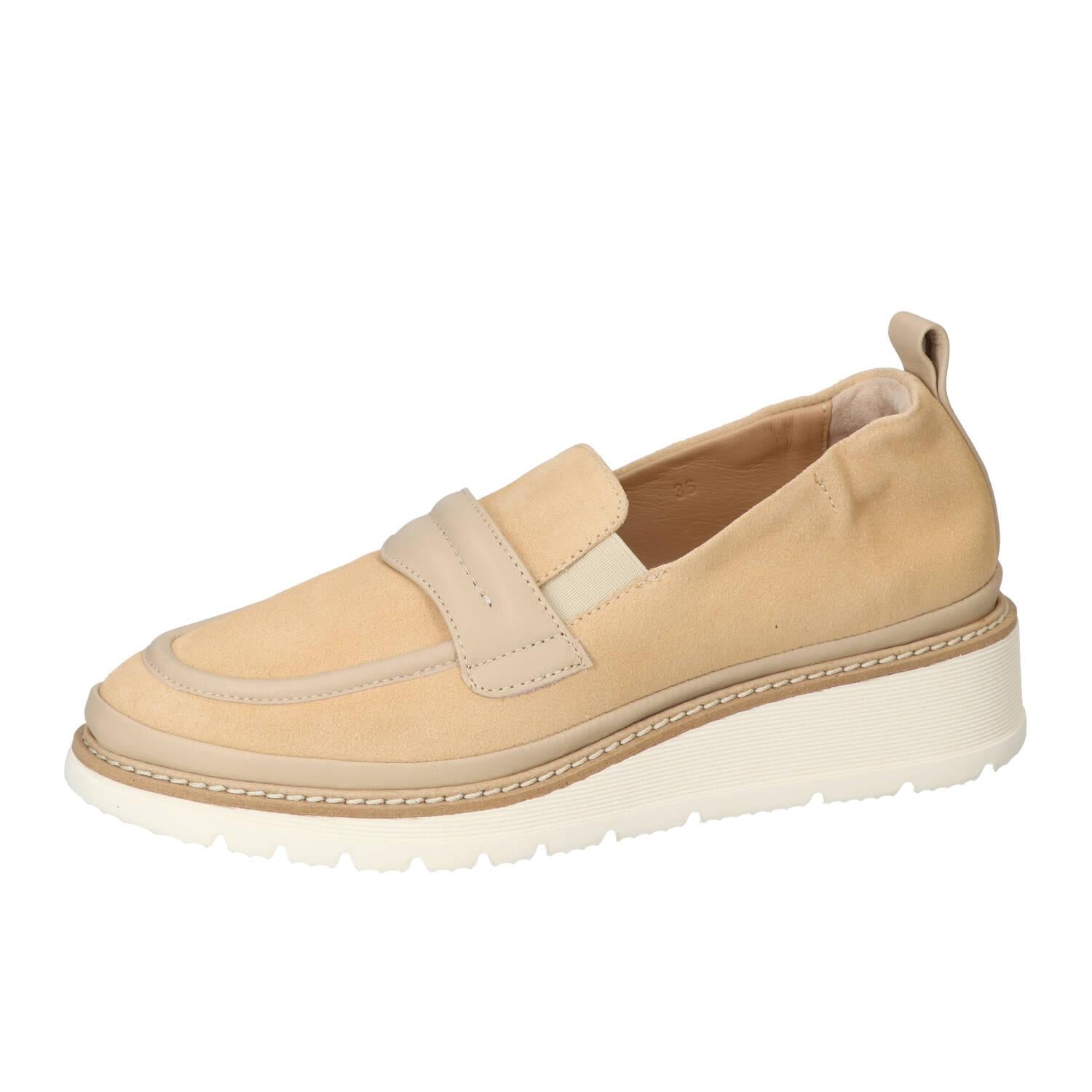 Chaussures à enfiler, Beige clair