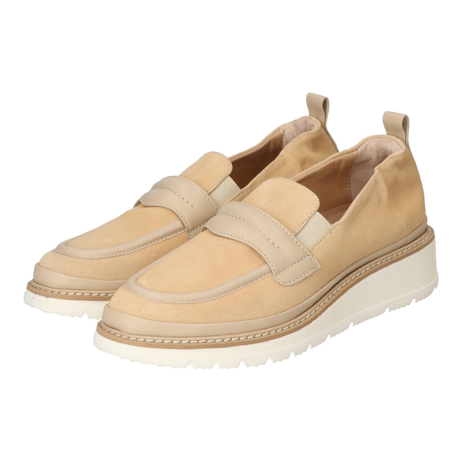 Chaussures à enfiler, Beige clair