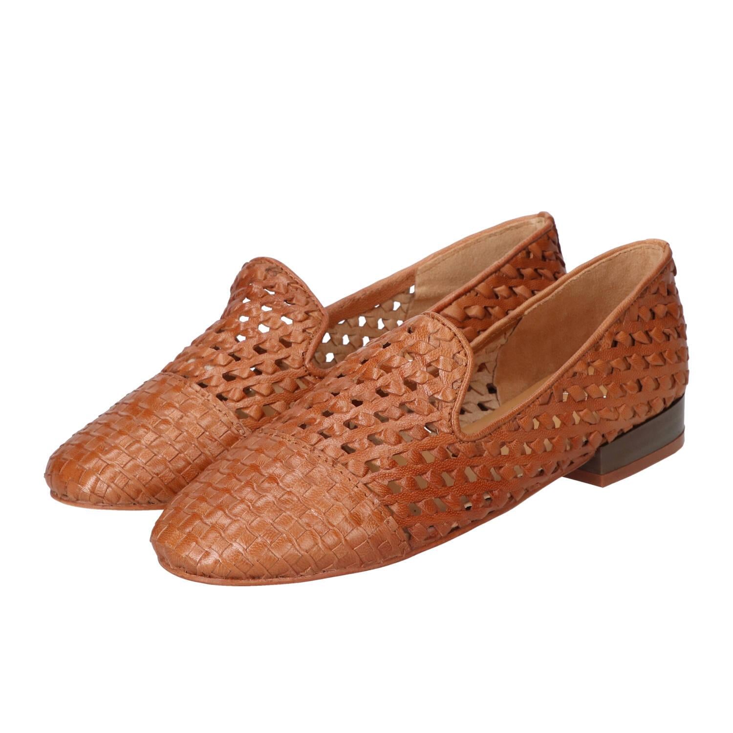 Chaussures à enfiler, Cognac