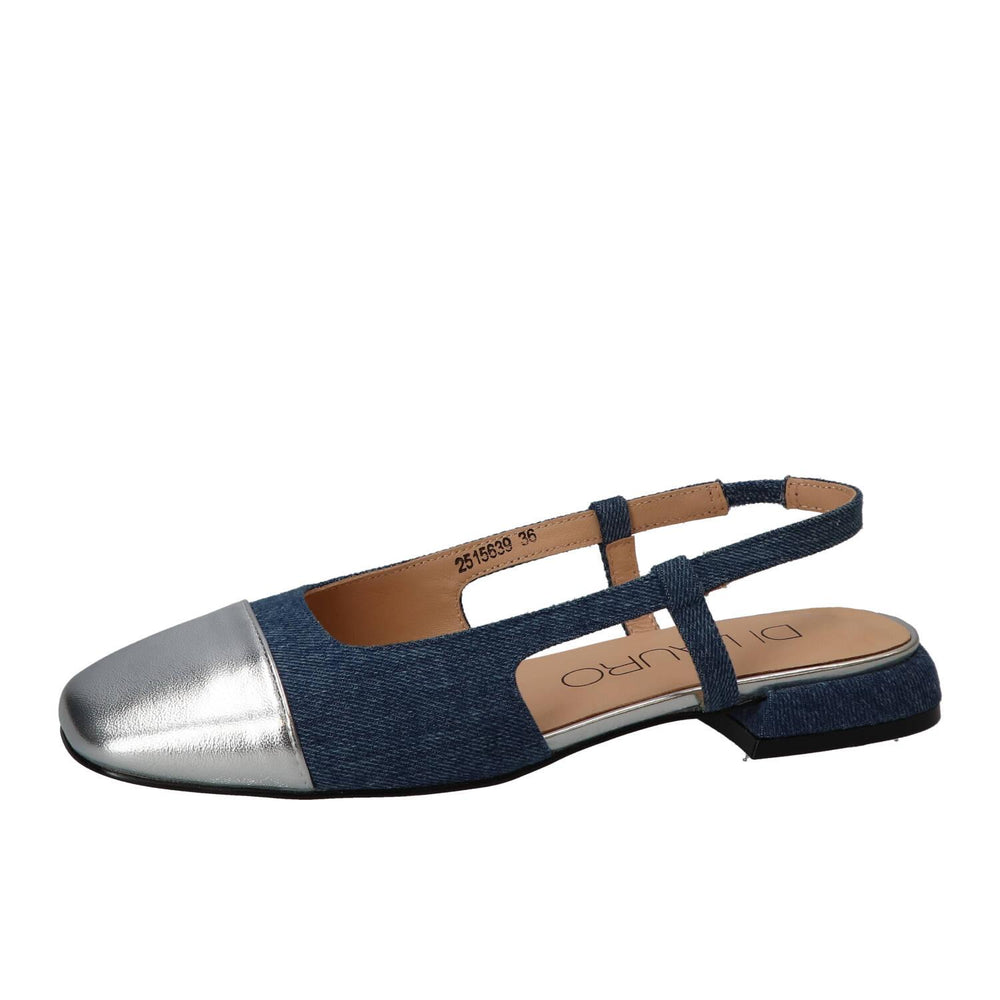 Slingback, bleu