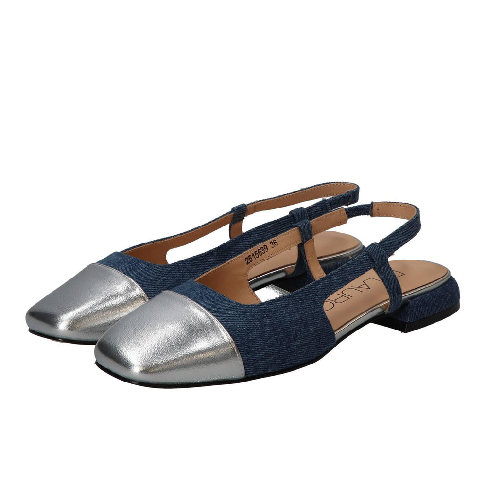 Slingback, bleu