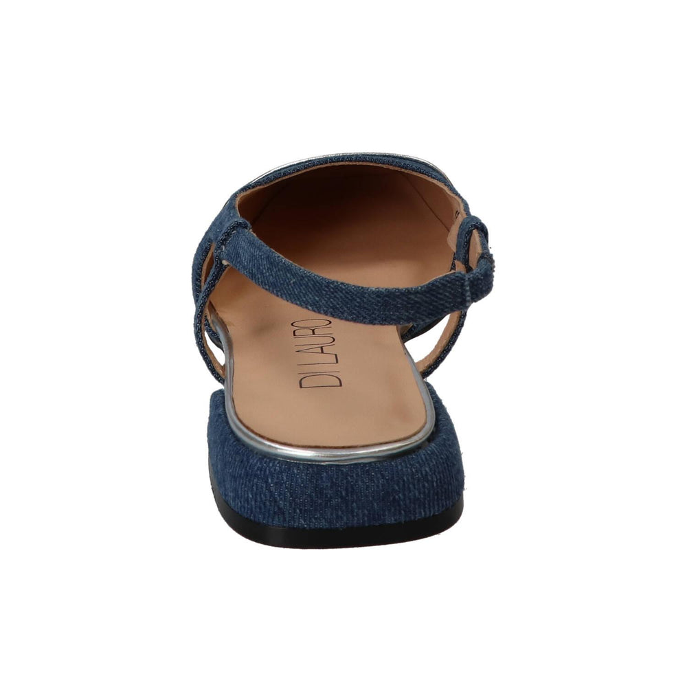Slingback, bleu