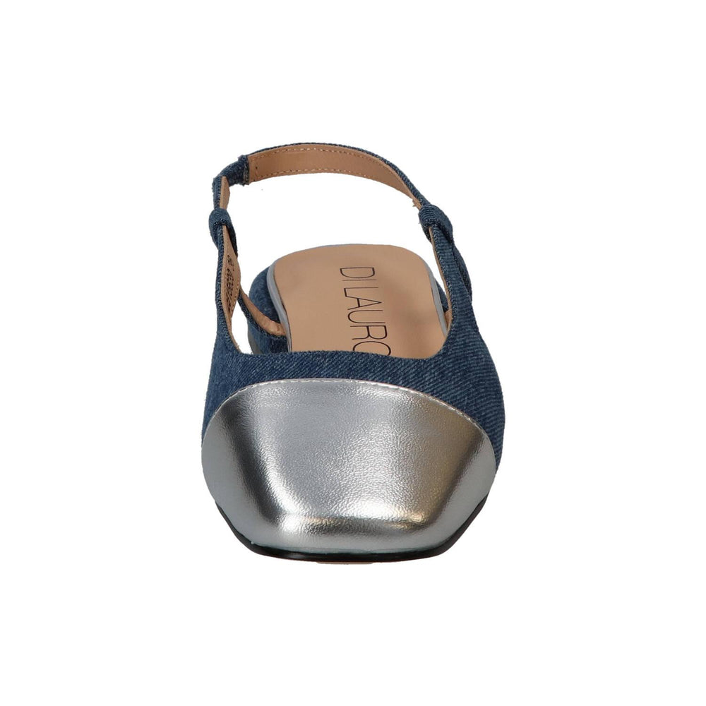 Slingback, bleu