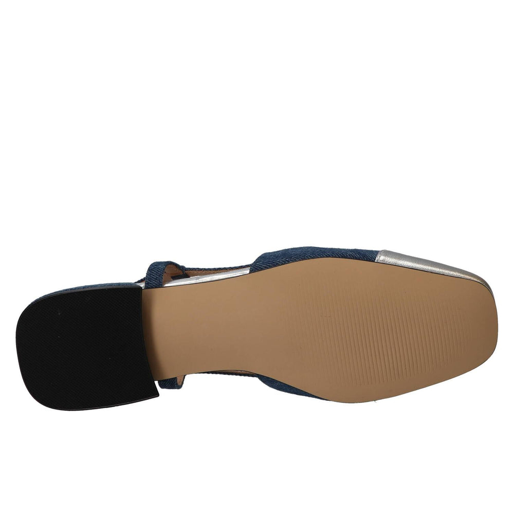 Slingback, bleu