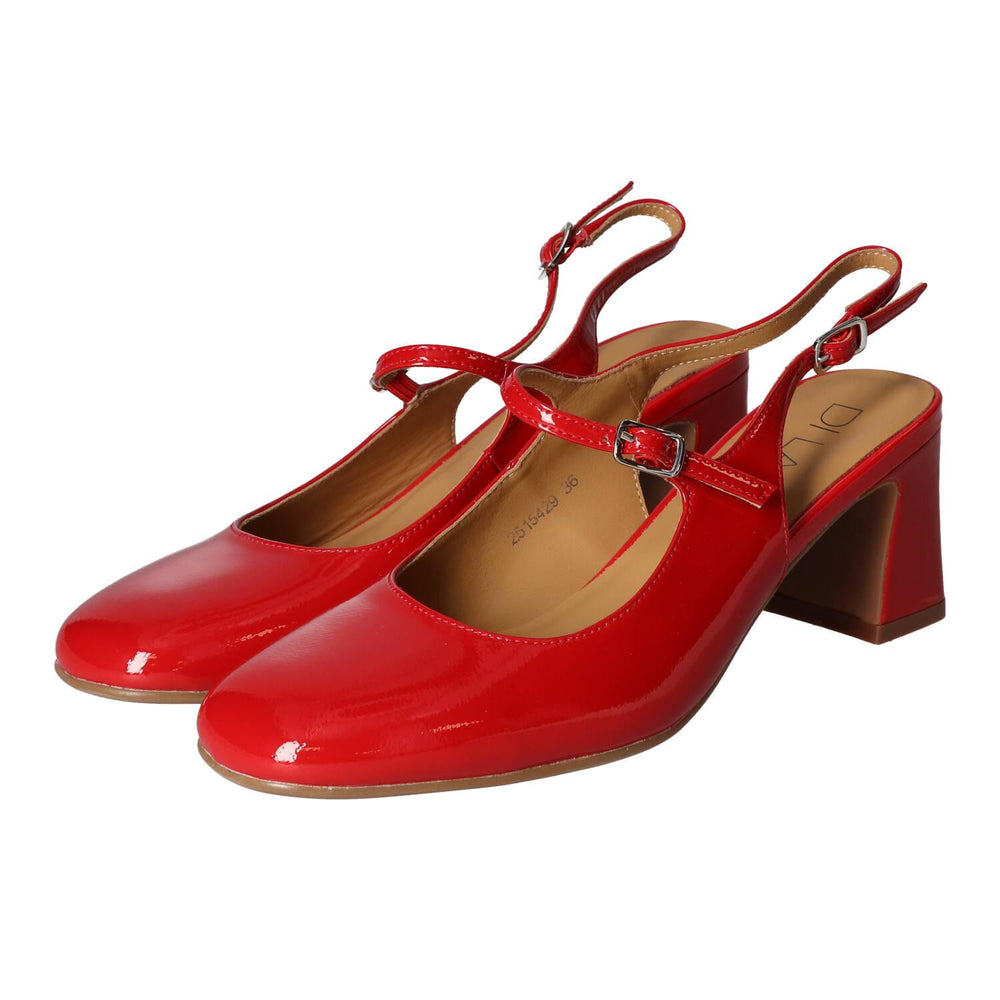 Slingback, rouge