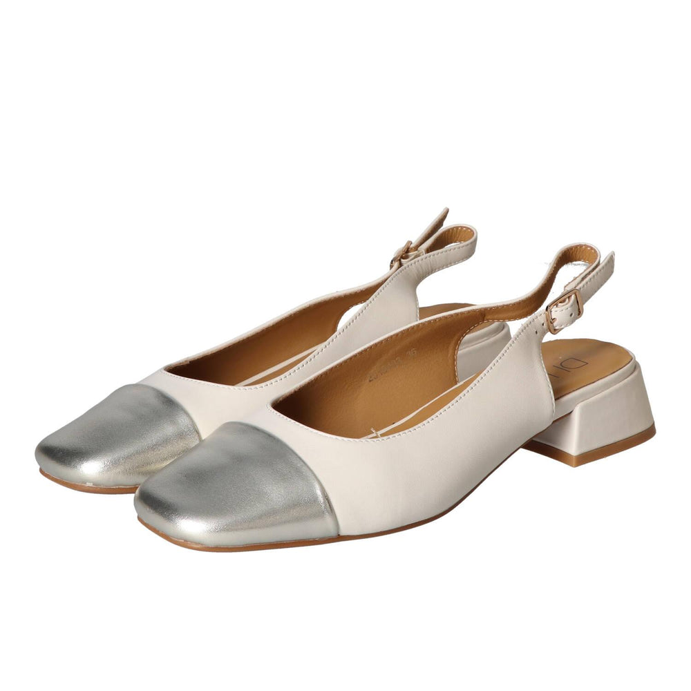 Slingback, blanc