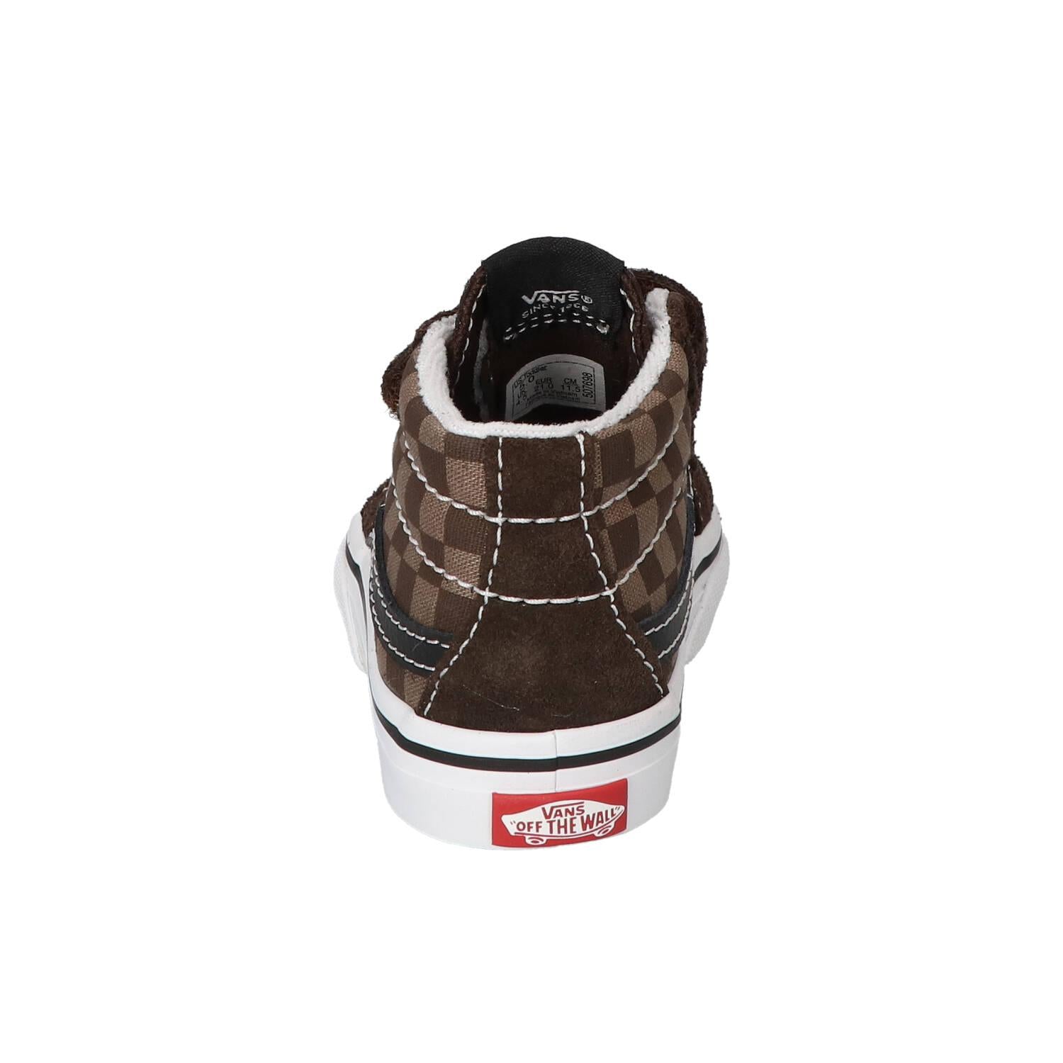 Baskets Velcro, marron foncé