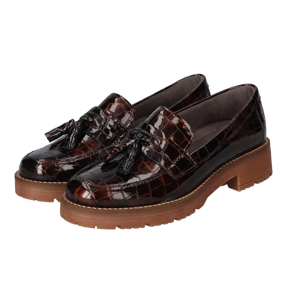 Chaussures à enfiler, Marron foncé