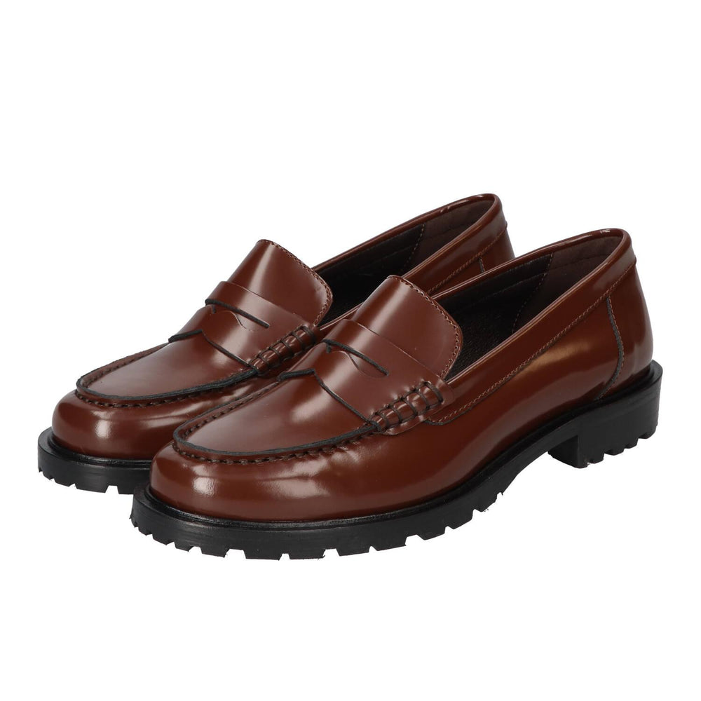 Chaussures à enfiler, Marron foncé