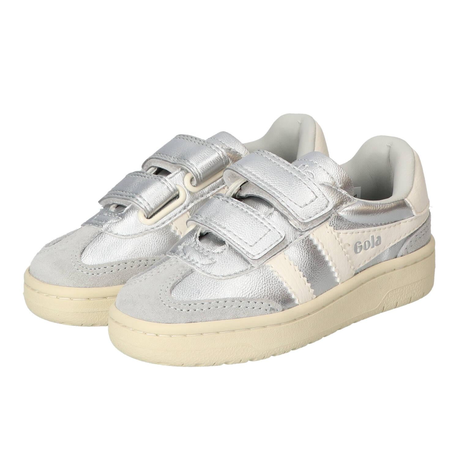 Sneakers Velcro, Zilver