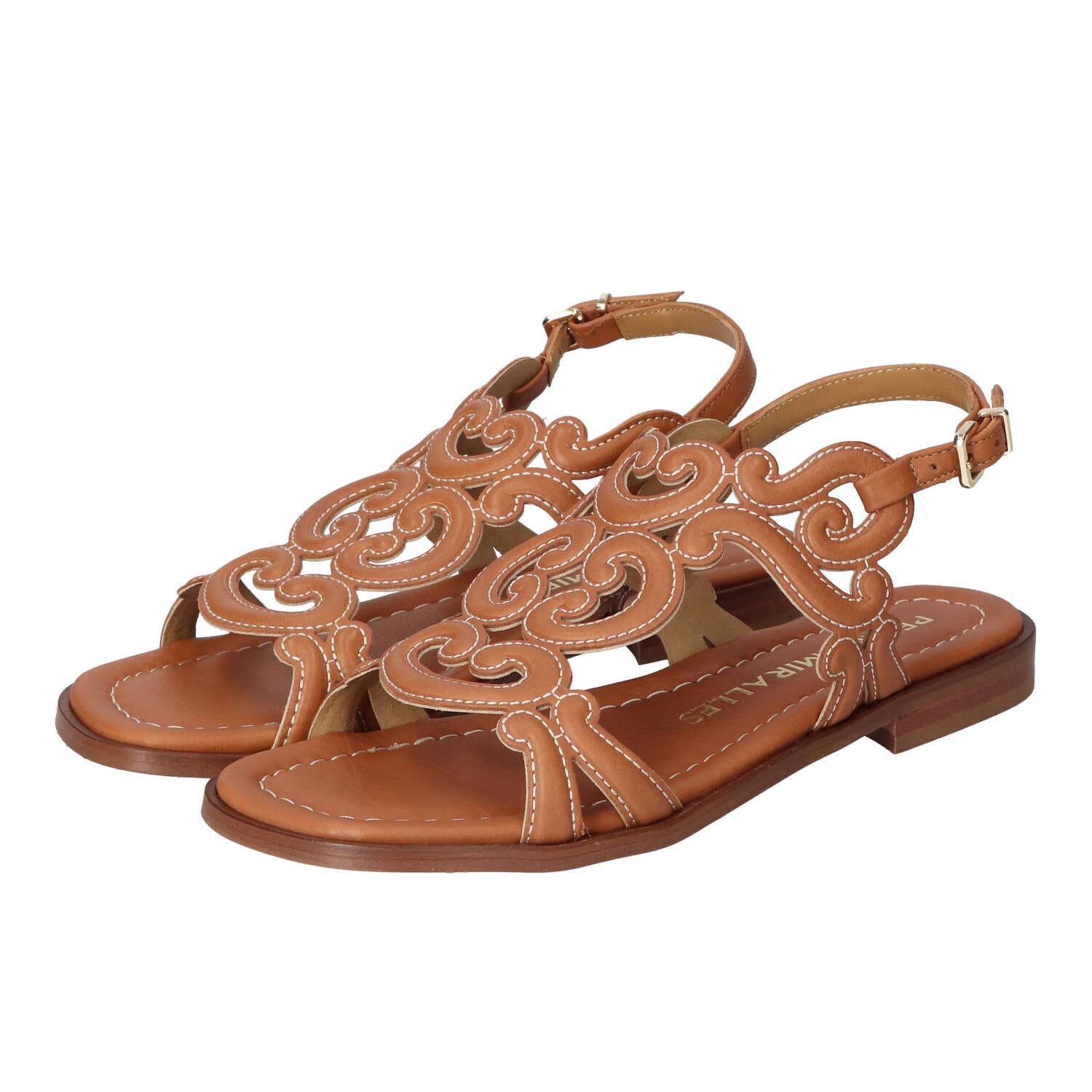 Sandalen, Cognac