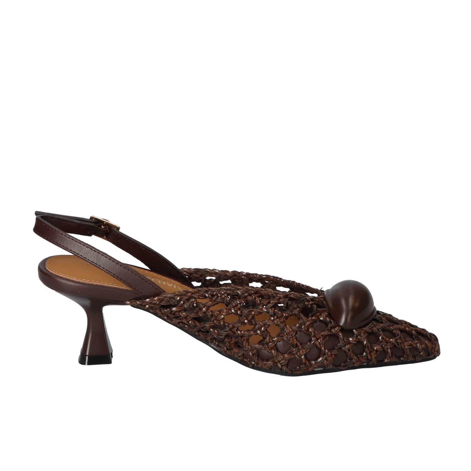 Slingback, Donkerbruin