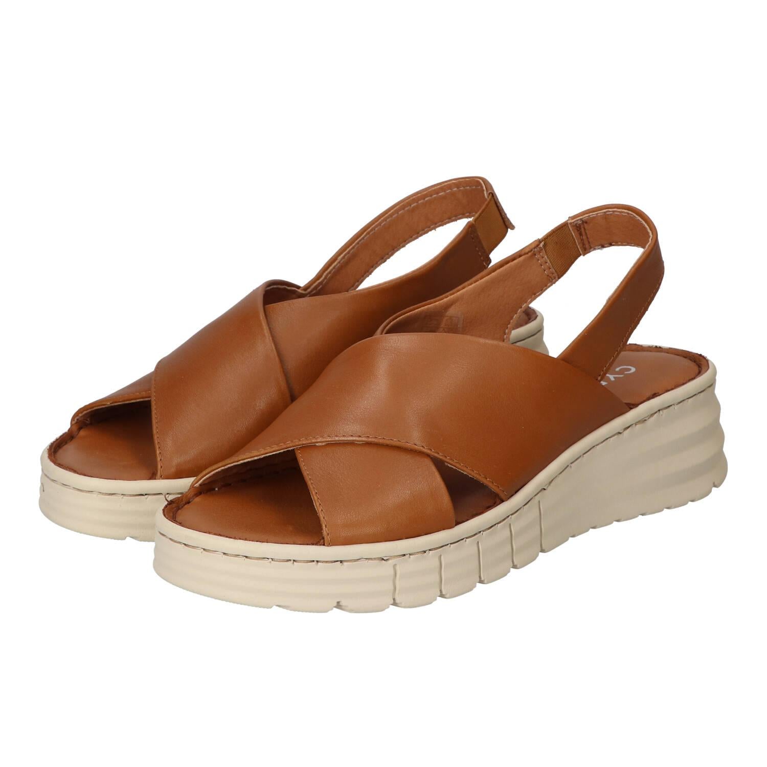 Sandalen, Cognac