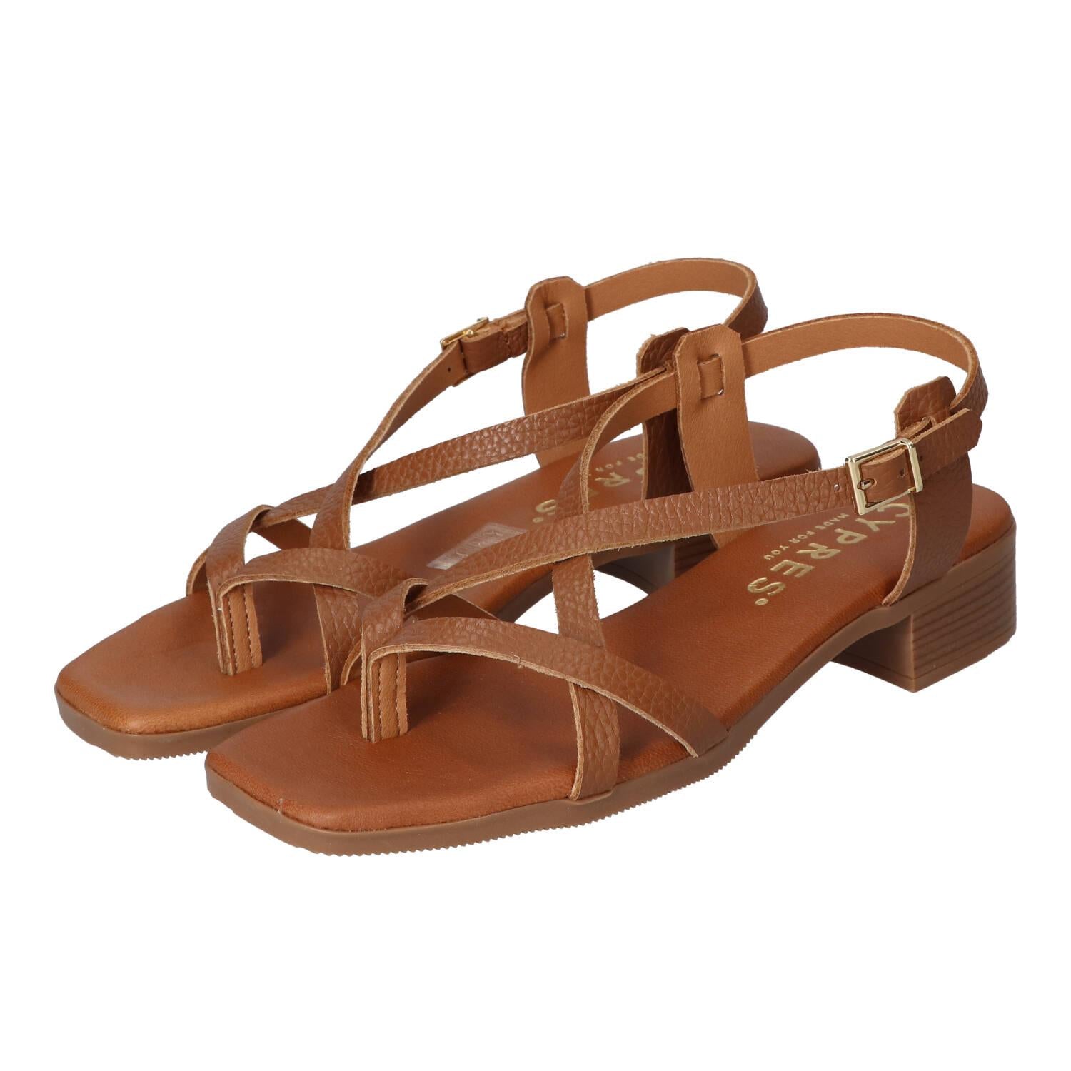Sandalen, Cognac