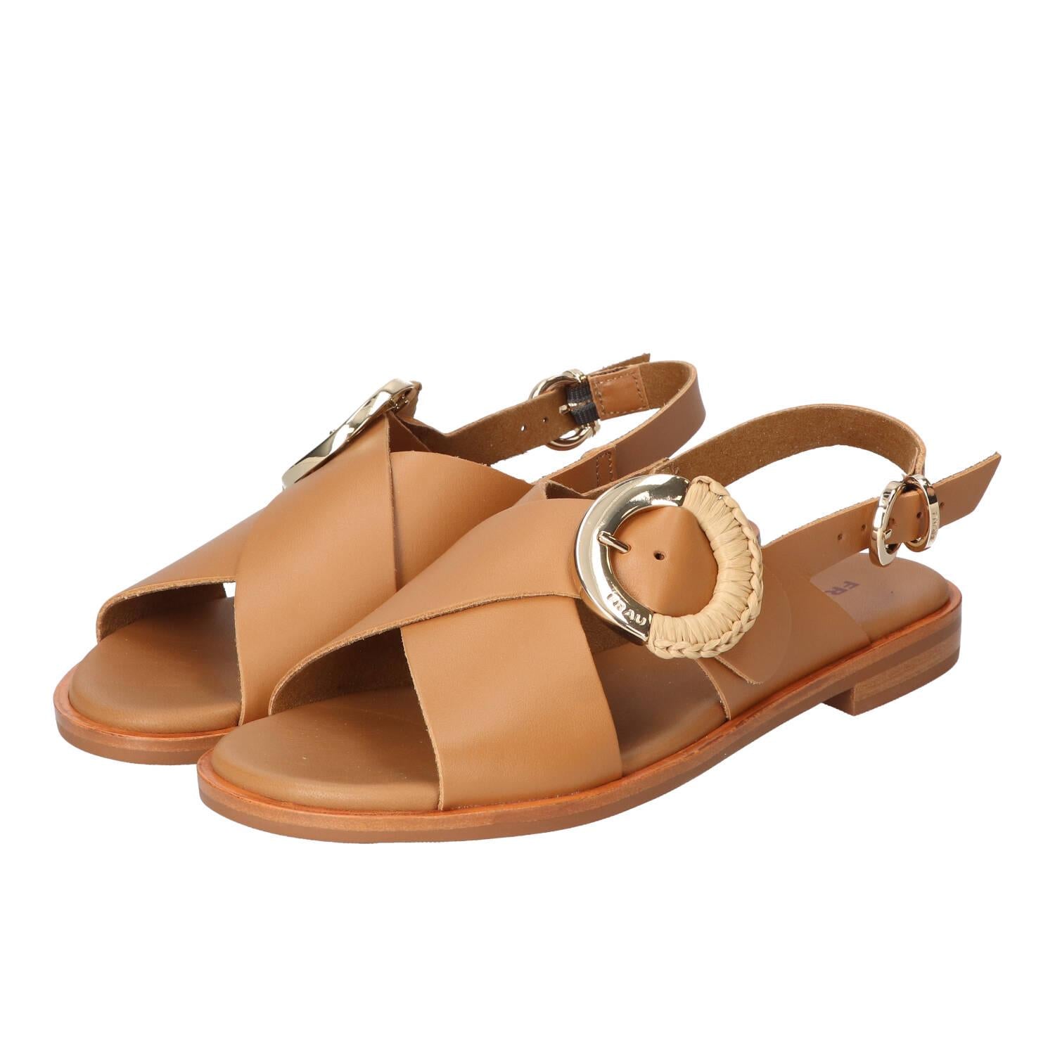 Sandalen, Cognac