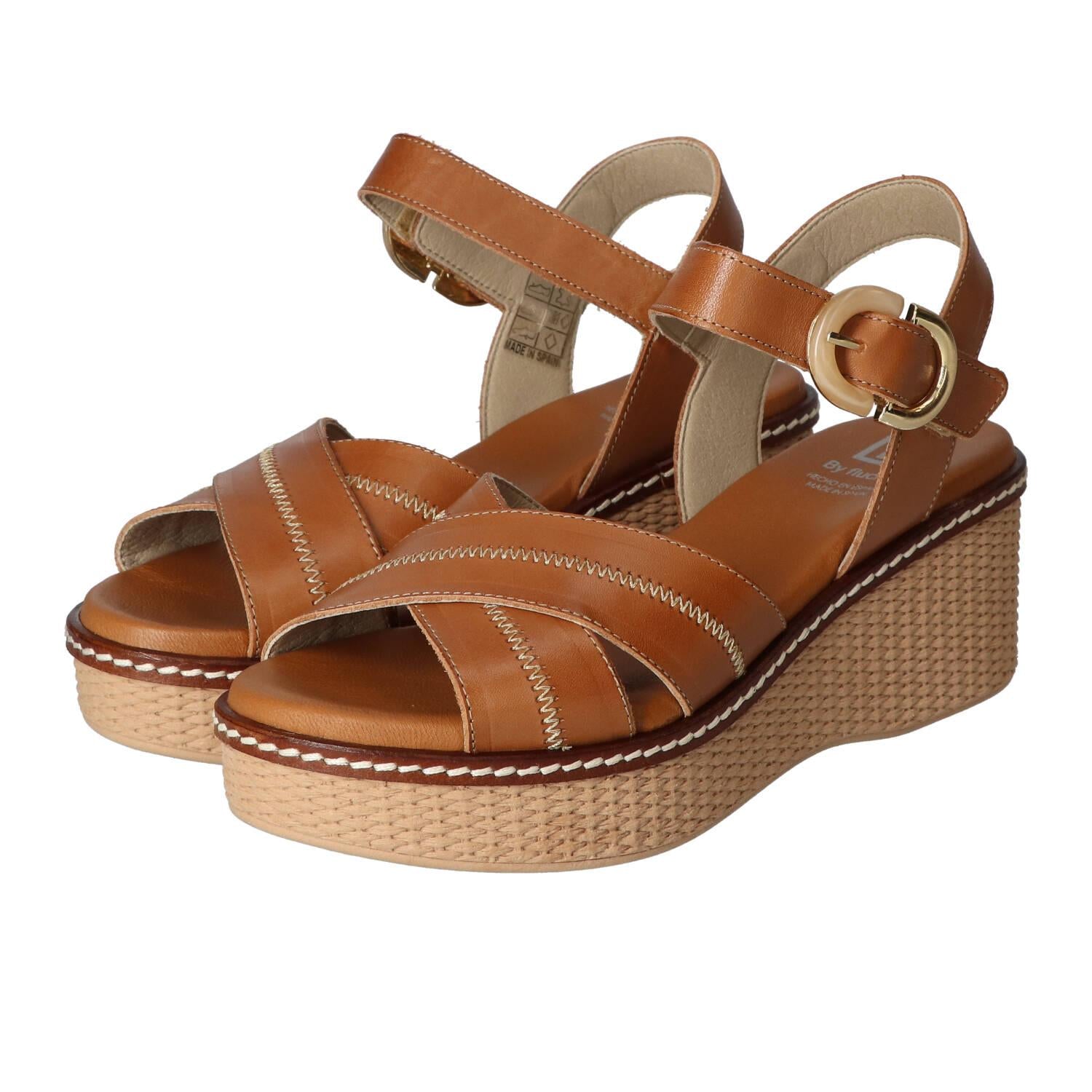 Sandalen, Cognac