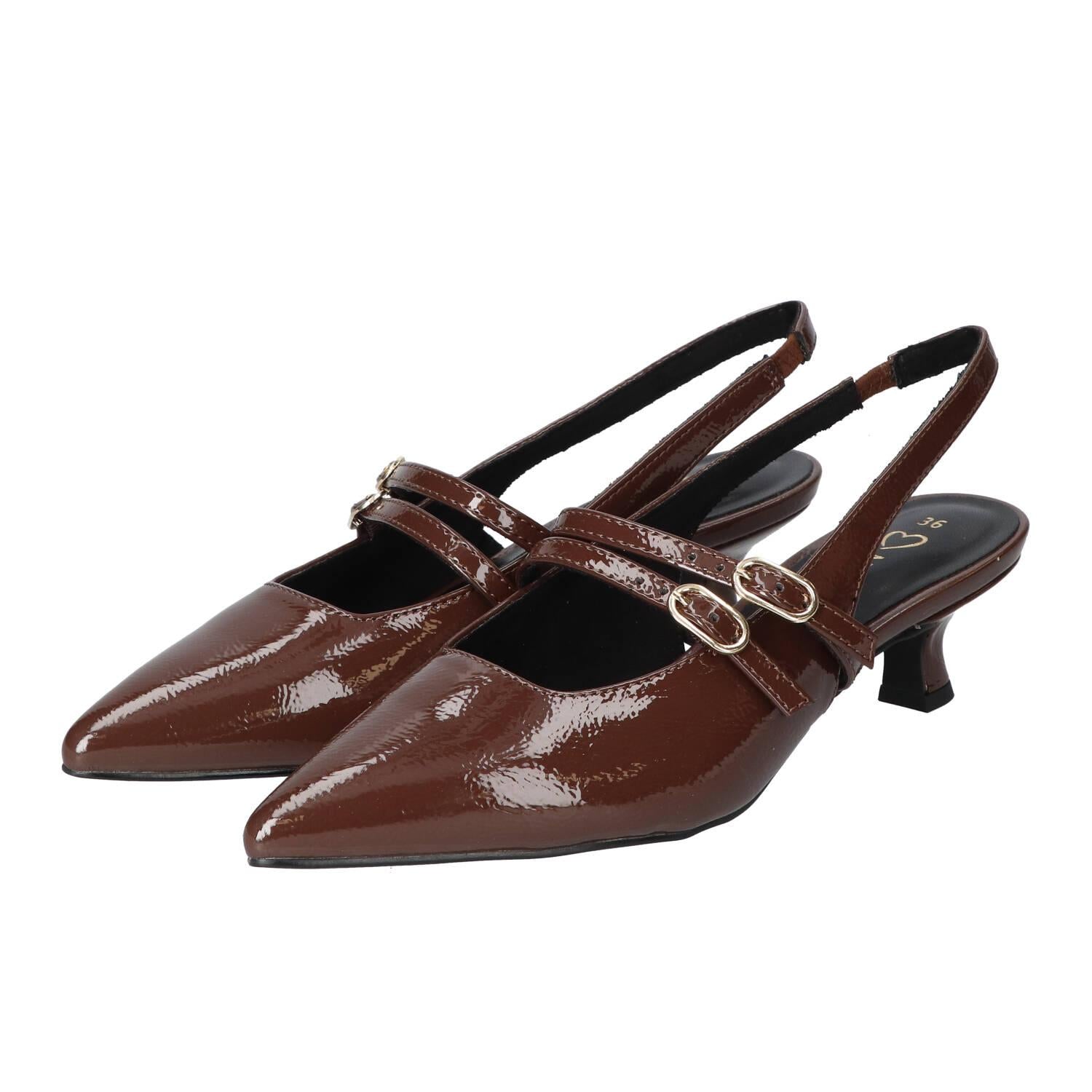 Slingback, Donkerbruin