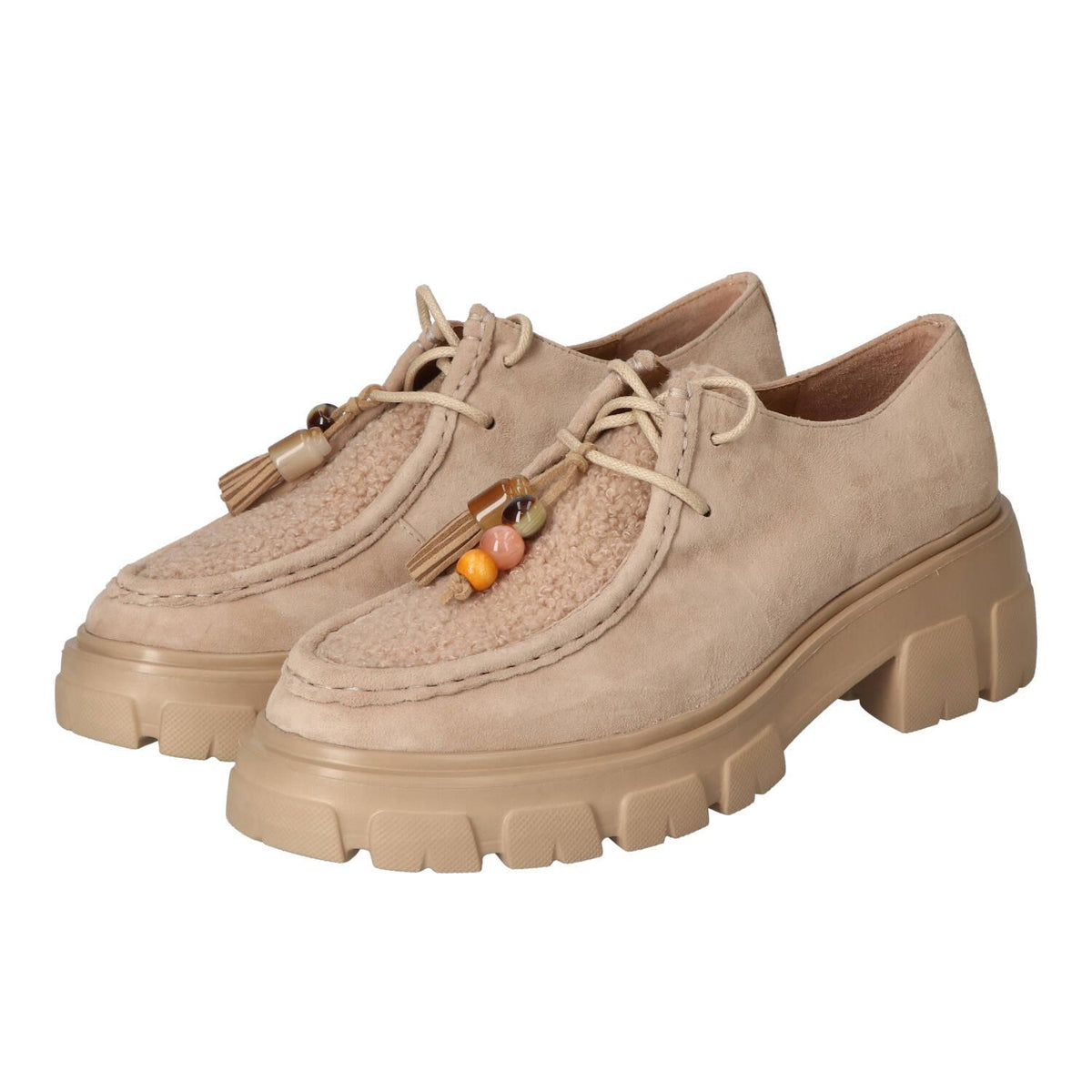 Veterschoenen, Lichtbeige