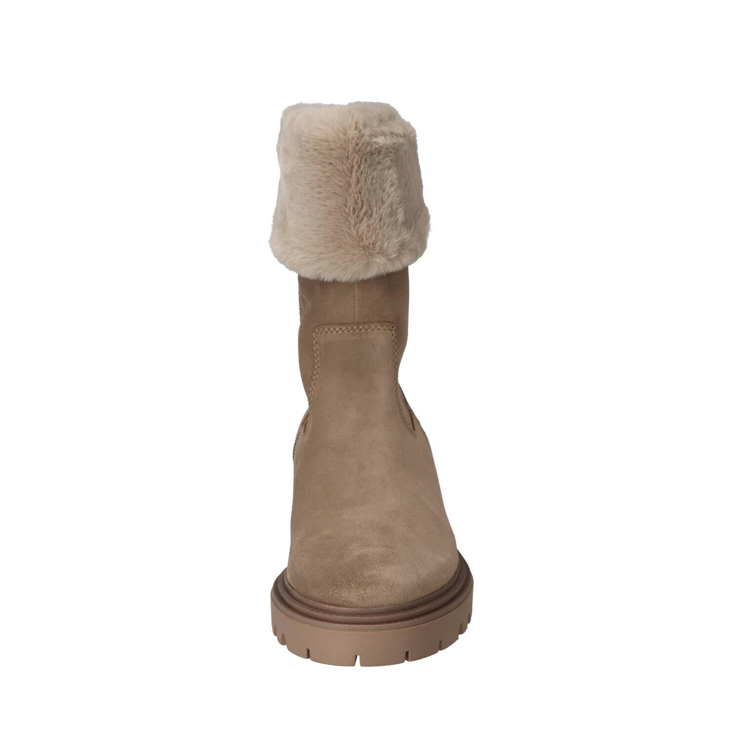 Bottes doublées, beige clair