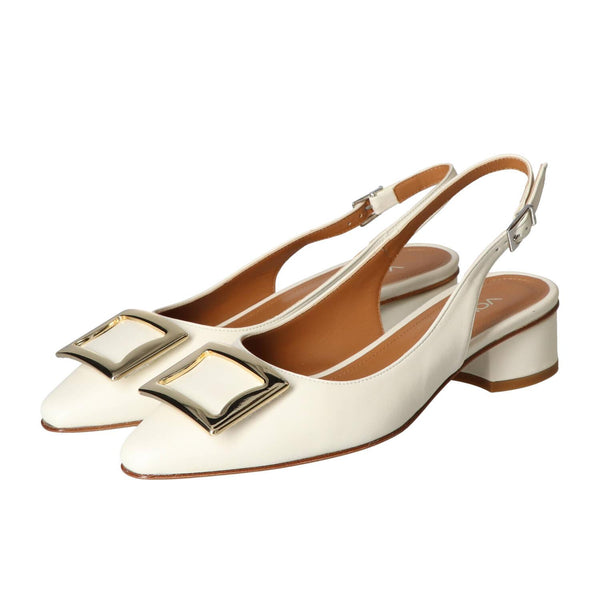 Slingback, blanc cassé
