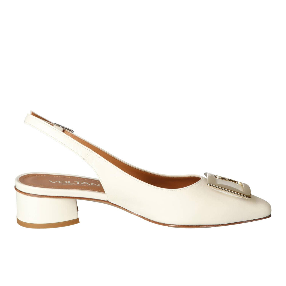 Slingback, blanc cassé
