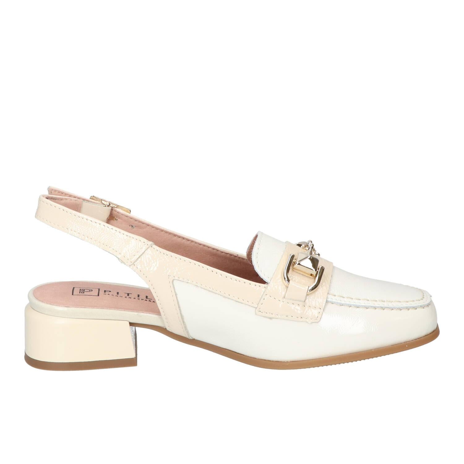 Slingback, blanc