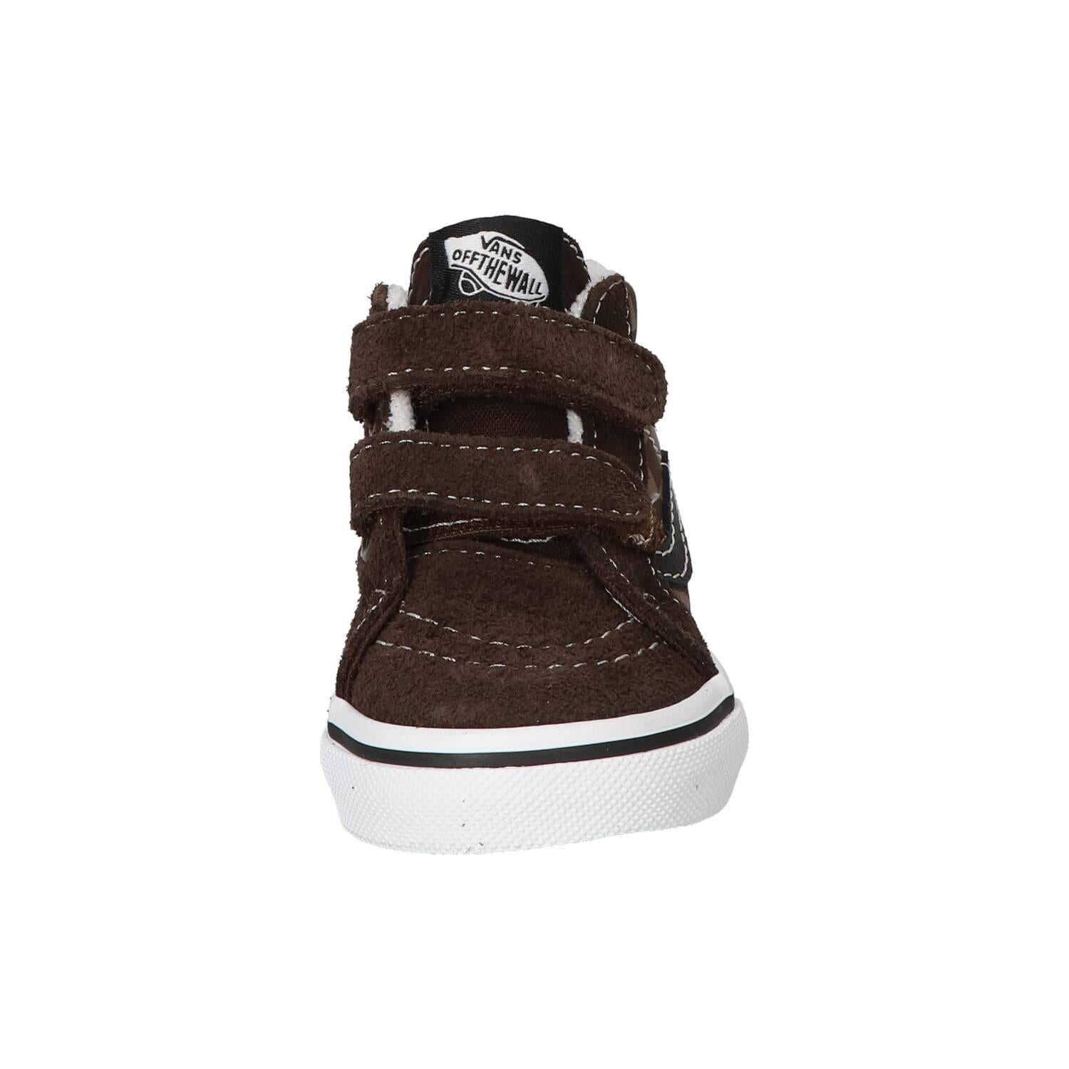 Baskets Velcro, marron foncé