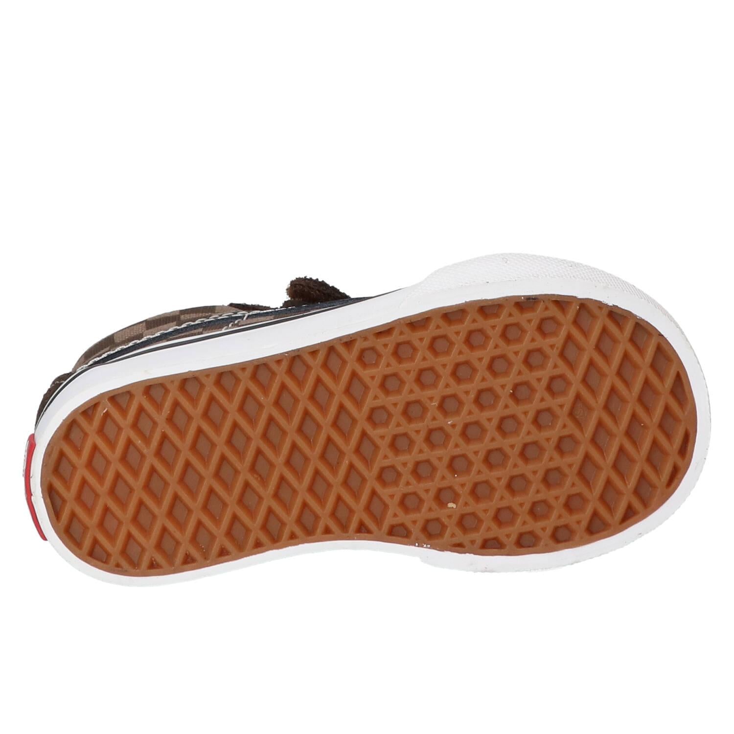 Baskets Velcro, marron foncé