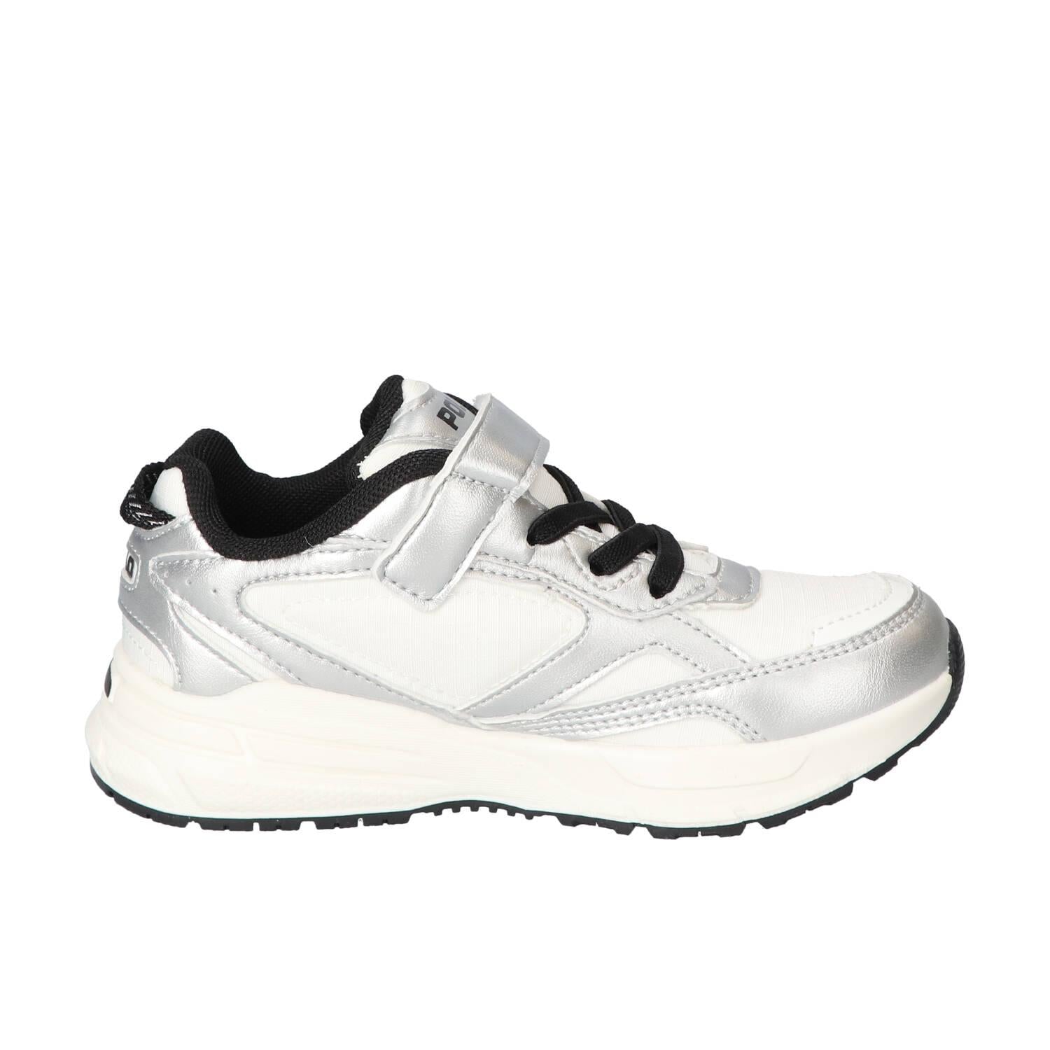 Baskets Velcro, Argent