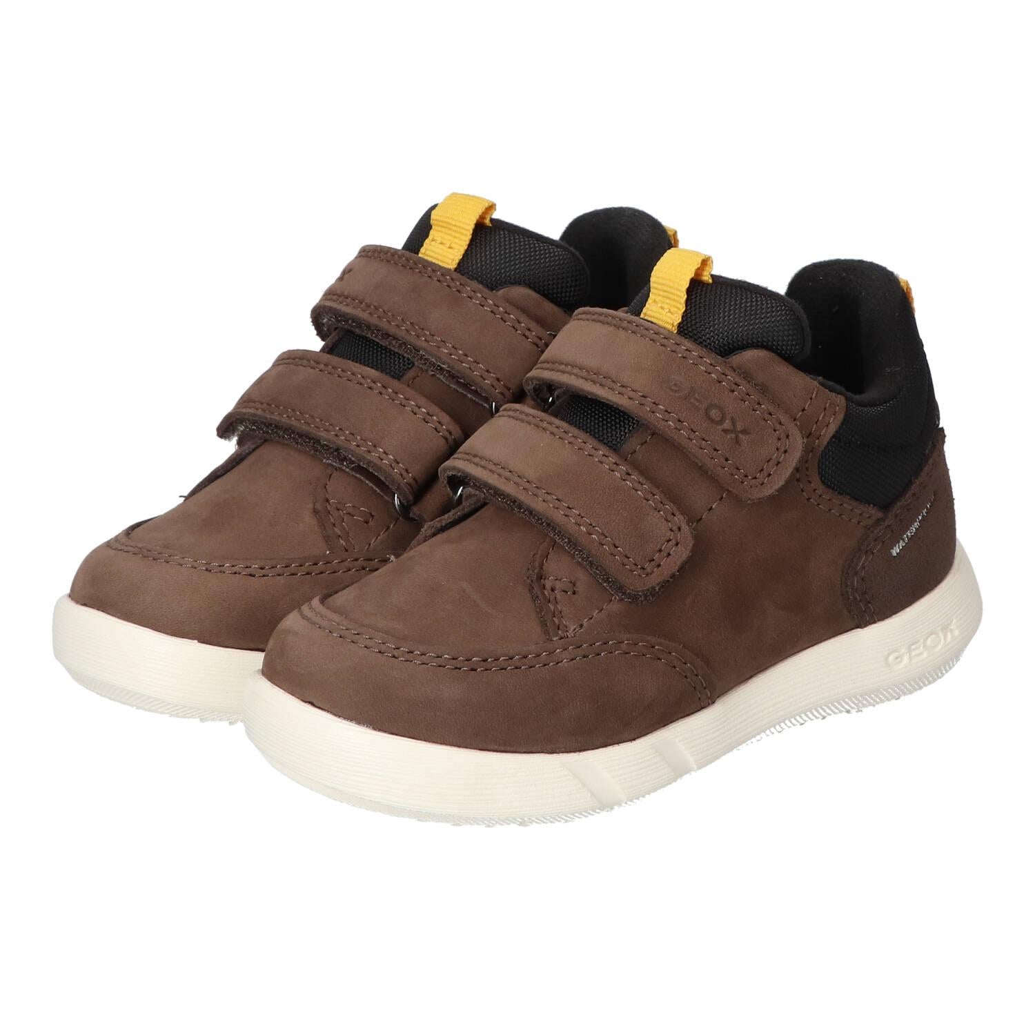 Chaussures Velcro, marron foncé