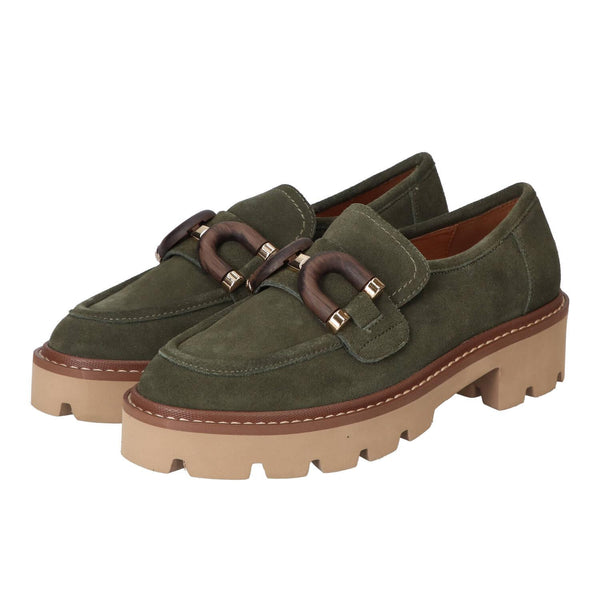 Chaussures à enfiler, vert