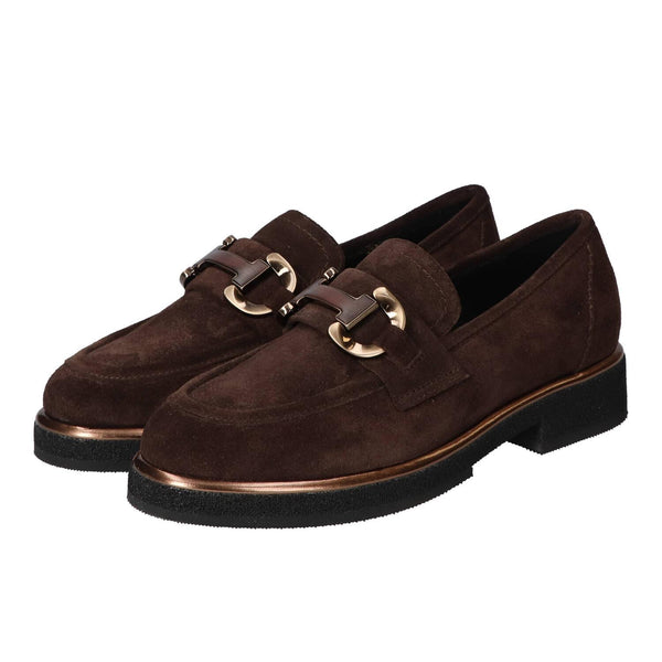Chaussures à enfiler, Marron foncé
