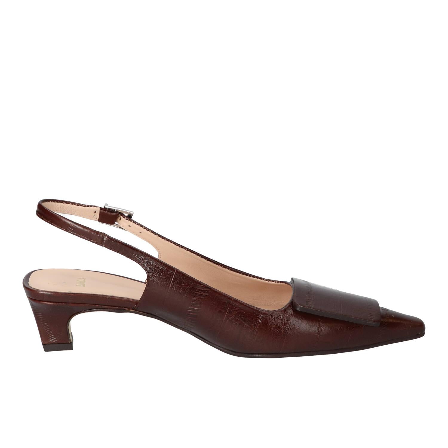 Slingback, Donkerbruin
