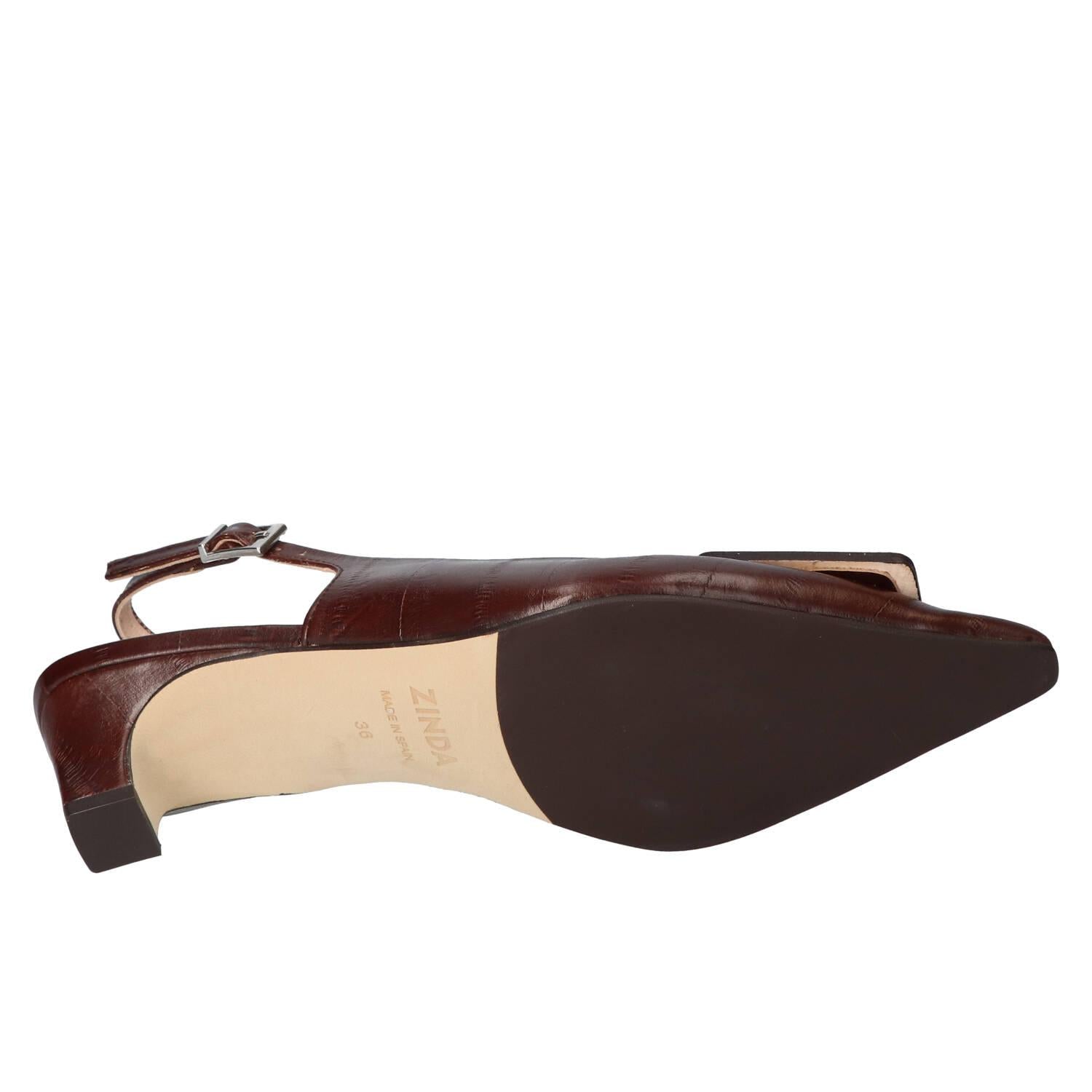 Slingback, Donkerbruin