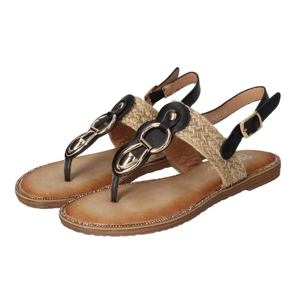 Sandalen, Zwart
