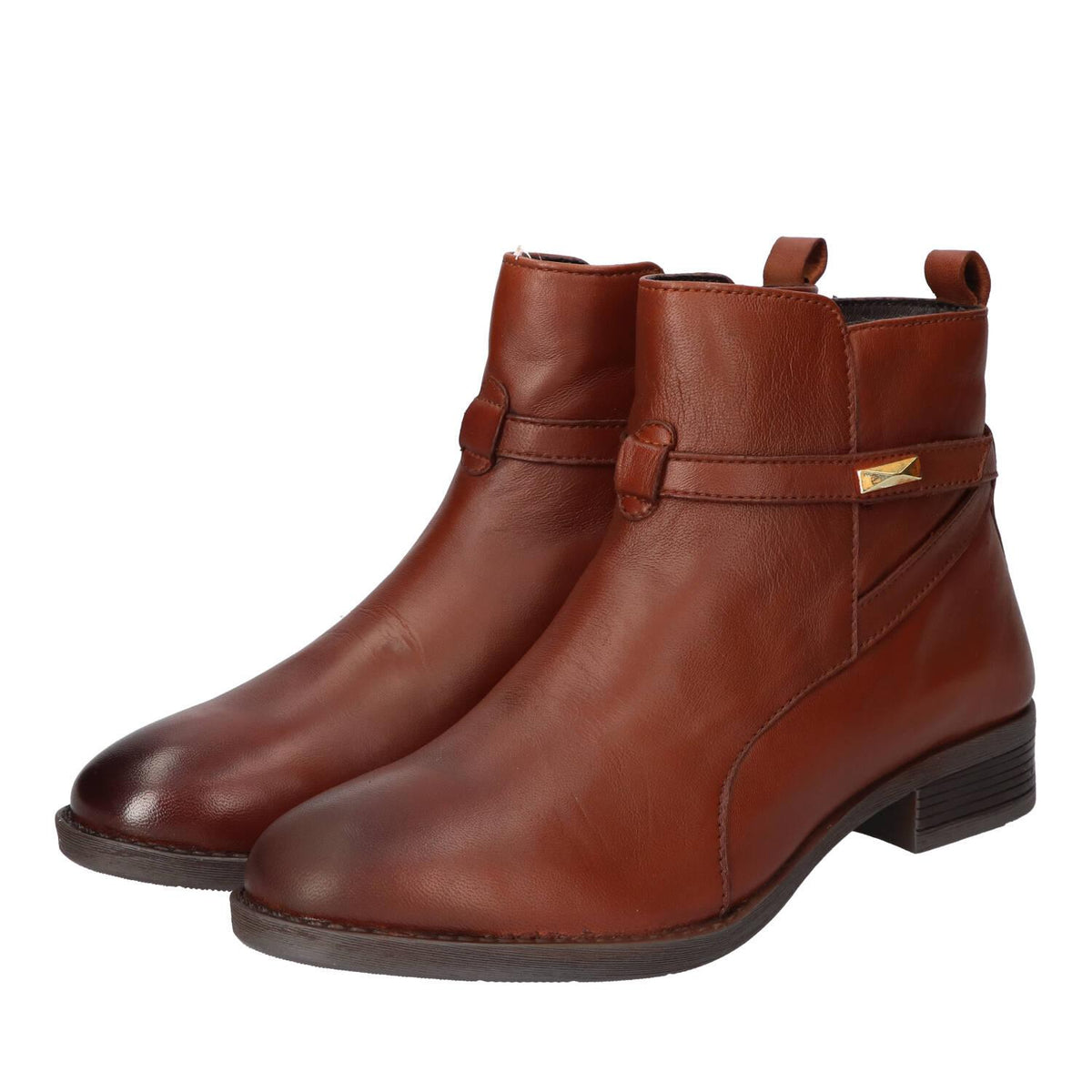 Booties, Cognac